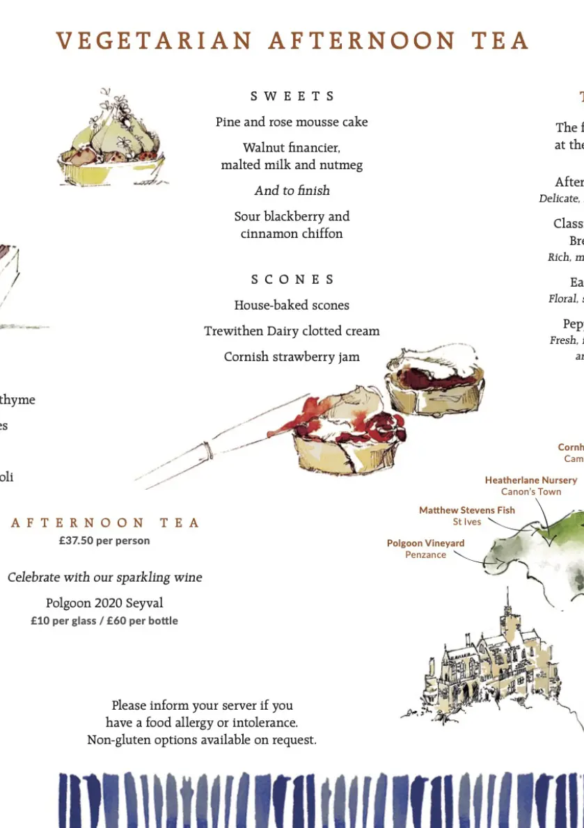 Vegetarian Afternoon Tea Menu